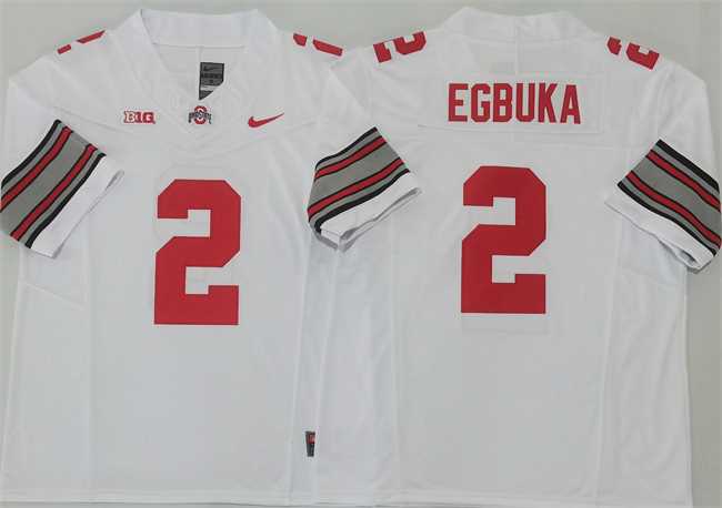 Men%27s Ohio State Buckeyes #2 Emeka Egbuka White 2025 F.U.S.E. Limited Stitched Jersey->ohio state buckeyes->NCAA Jersey